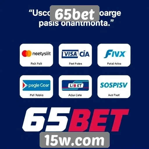 Métodos de pagamento aceitos no 65bet